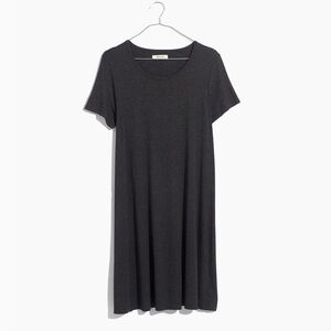Madewell Swingy Tee Charcoal Gray Mini Dress US S